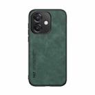 For OPPO A3x 5G India Skin Feel Magnetic Leather Back Phone Case(Green) - 2