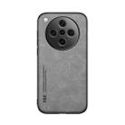 For OPPO Find X8 Pro Skin Feel Magnetic Leather Back Phone Case(Light Grey) - 2