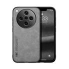 For OPPO Find X8 Skin Feel Magnetic Leather Back Phone Case(Light Grey) - 1