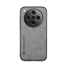 For OPPO Find X8 Skin Feel Magnetic Leather Back Phone Case(Light Grey) - 2