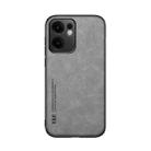 For OPPO Reno13 F 5G Skin Feel Magnetic Leather Back Phone Case(Light Grey) - 2