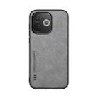 For OPPO A5 Pro 5G Skin Feel Magnetic Leather Back Phone Case(Light Grey) - 2