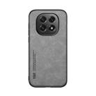 For OPPO A5 5G Global Skin Feel Magnetic Leather Back Phone Case(Light Grey) - 2