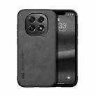 For OPPO A5 5G Global Skin Feel Magnetic Leather Back Phone Case(Dark Grey) - 1