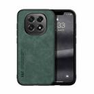 For OPPO A5 5G Global Skin Feel Magnetic Leather Back Phone Case(Green) - 1