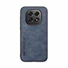 For OPPO A5 5G Global Skin Feel Magnetic Leather Back Phone Case(Blue) - 2