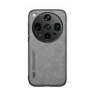 For OPPO Find X8 Ultra Skin Feel Magnetic Leather Back Phone Case(Light Grey) - 2