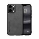 For OPPO Reno14 Pro Global Skin Feel Magnetic Leather Back Phone Case(Dark Grey) - 1