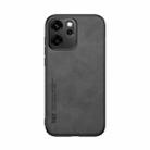 For OPPO  Reno14 F 5G Skin Feel Magnetic Leather Back Phone Case(Dark Grey) - 2
