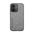 For OPPO A5x 5G Global Skin Feel Magnetic Leather Back Phone Case(Light Grey) - 2