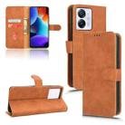 For Blackview Oscal Modern 8 / Color 8 Skin Feel Magnetic Flip Leather Phone Case(Brown) - 1