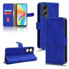 For OPPO A58 4G Skin Feel Magnetic Flip Leather Phone Case(Blue) - 1