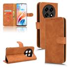 For OPPO A2 Pro Skin Feel Magnetic Flip Leather Phone Case(Brown) - 1