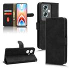 For OPPO A79 5G Skin Feel Magnetic Flip Leather Phone Case(Black) - 1