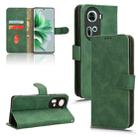 For OPPO Reno11 5G Global Skin Feel Magnetic Flip Leather Phone Case(Green) - 1