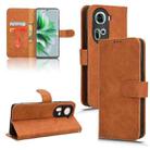 For OPPO Reno11 5G Global Skin Feel Magnetic Flip Leather Phone Case(Brown) - 1