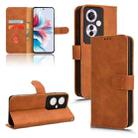 For OPPO Reno11 F Skin Feel Magnetic Flip Leather Phone Case(Brown) - 1