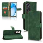 For OPPO A60 4G Skin Feel Magnetic Flip Leather Phone Case(Green) - 1
