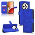 For OPPO Reno12 F 5G Skin Feel Magnetic Flip Leather Phone Case(Blue) - 1