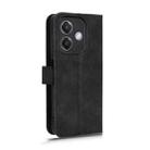 For OPPO A3x 5G Skin Feel Magnetic Flip Leather Phone Case(Black) - 3