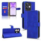 For OPPO A3x 5G Skin Feel Magnetic Flip Leather Phone Case(Blue) - 1