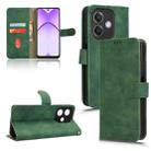 For OPPO A3x 5G Skin Feel Magnetic Flip Leather Phone Case(Green) - 1