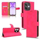 For OPPO A3x 5G Skin Feel Magnetic Flip Leather Phone Case(Rose Red) - 1