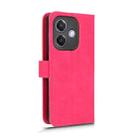 For OPPO A3x 5G Skin Feel Magnetic Flip Leather Phone Case(Rose Red) - 3