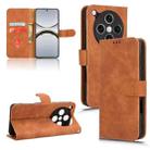 For OPPO Find X8 Pro Skin Feel Magnetic Flip Leather Phone Case(Brown) - 1