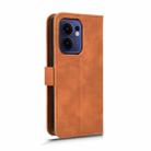 For OPPO Reno13 F 5G Skin Feel Magnetic Flip Leather Phone Case(Brown) - 3