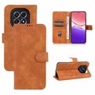 For OPPO F29 5G Global Skin Feel Magnetic Flip Leather Phone Case(Brown) - 1