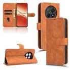 For OPPO F29 Pro Skin Feel Magnetic Flip Leather Phone Case(Brown) - 1