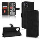 For Nothing Phone 2 Skin Feel Magnetic Flip Leather Phone Case(Black) - 1