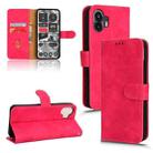 For Nothing Phone 2 Skin Feel Magnetic Flip Leather Phone Case(Rose Red) - 1