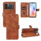 For Doogee X98 / X98 Pro Skin Feel Magnetic Flip Leather Phone Case(Brown) - 1