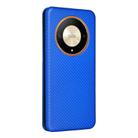 For Honor Magic6 Lite Carbon Fiber Texture Flip Leather Phone Case(Blue) - 3