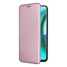 For Honor Magic6 Lite Carbon Fiber Texture Flip Leather Phone Case(Pink) - 2