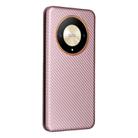 For Honor Magic6 Lite Carbon Fiber Texture Flip Leather Phone Case(Pink) - 3