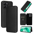 For Honor X8b Carbon Fiber Texture Flip Leather Phone Case(Black) - 1