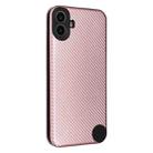 For Nothing CMF Phone 1 Carbon Fiber Texture Flip Leather Phone Case(Pink) - 3