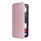 For Nothing Phone 3a Pro Carbon Fiber Texture Flip Leather Phone Case(Pink) - 2
