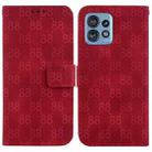 For Motorola Edge 40 Pro Double 8-shaped Embossed Leather Phone Case(Red) - 1