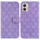 For Motorola Moto G13 / G23 / G53 Double 8-shaped Embossed Leather Phone Case(Purple) - 1