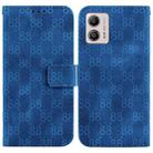 For Motorola Moto G13 / G23 / G53 Double 8-shaped Embossed Leather Phone Case(Blue) - 1