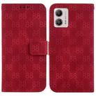 For Motorola Moto G13 / G23 / G53 Double 8-shaped Embossed Leather Phone Case(Red) - 1