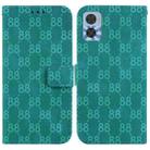 For Motorola Moto E22 / E22i Double 8-shaped Embossed Leather Phone Case(Green) - 1