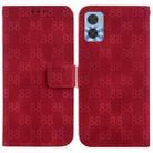 For Motorola Moto E22 / E22i Double 8-shaped Embossed Leather Phone Case(Red) - 1