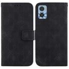 For Motorola Moto E22 / E22i Double 8-shaped Embossed Leather Phone Case(Black) - 1