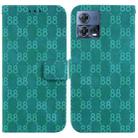 For Motorola Moto S30 Pro/Edge 30 Fusion 5G Double 8-shaped Embossed Leather Phone Case(Green) - 1
