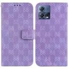 For Motorola Moto S30 Pro/Edge 30 Fusion 5G Double 8-shaped Embossed Leather Phone Case(Purple) - 1